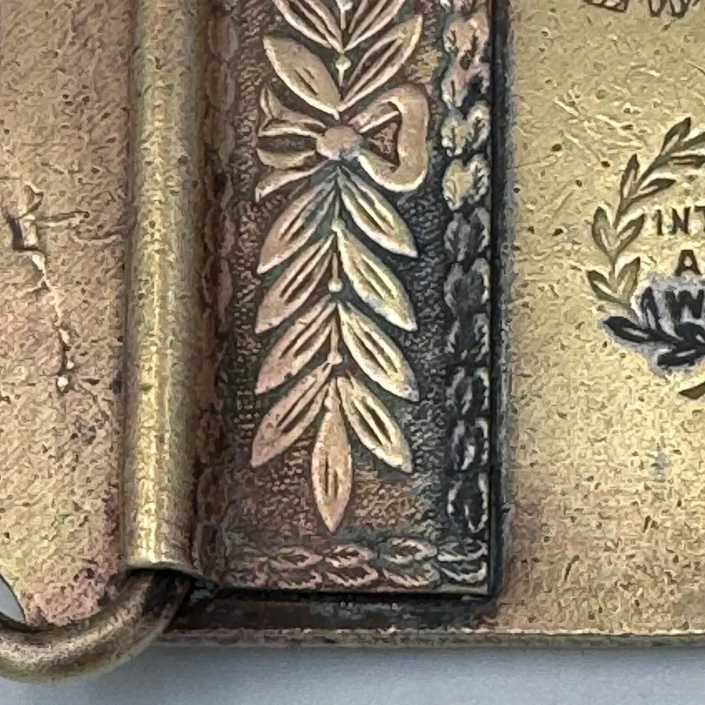 Vintage Wells Fargo and Company Oregon Steam Locomotive Train‎ Belt Buckle Brass